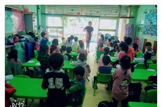 【上朗·小白兔幼儿园】开展消防安全演练，防患于未然